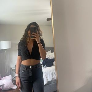 Tie Front Short Sleeve